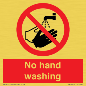 No hand washing